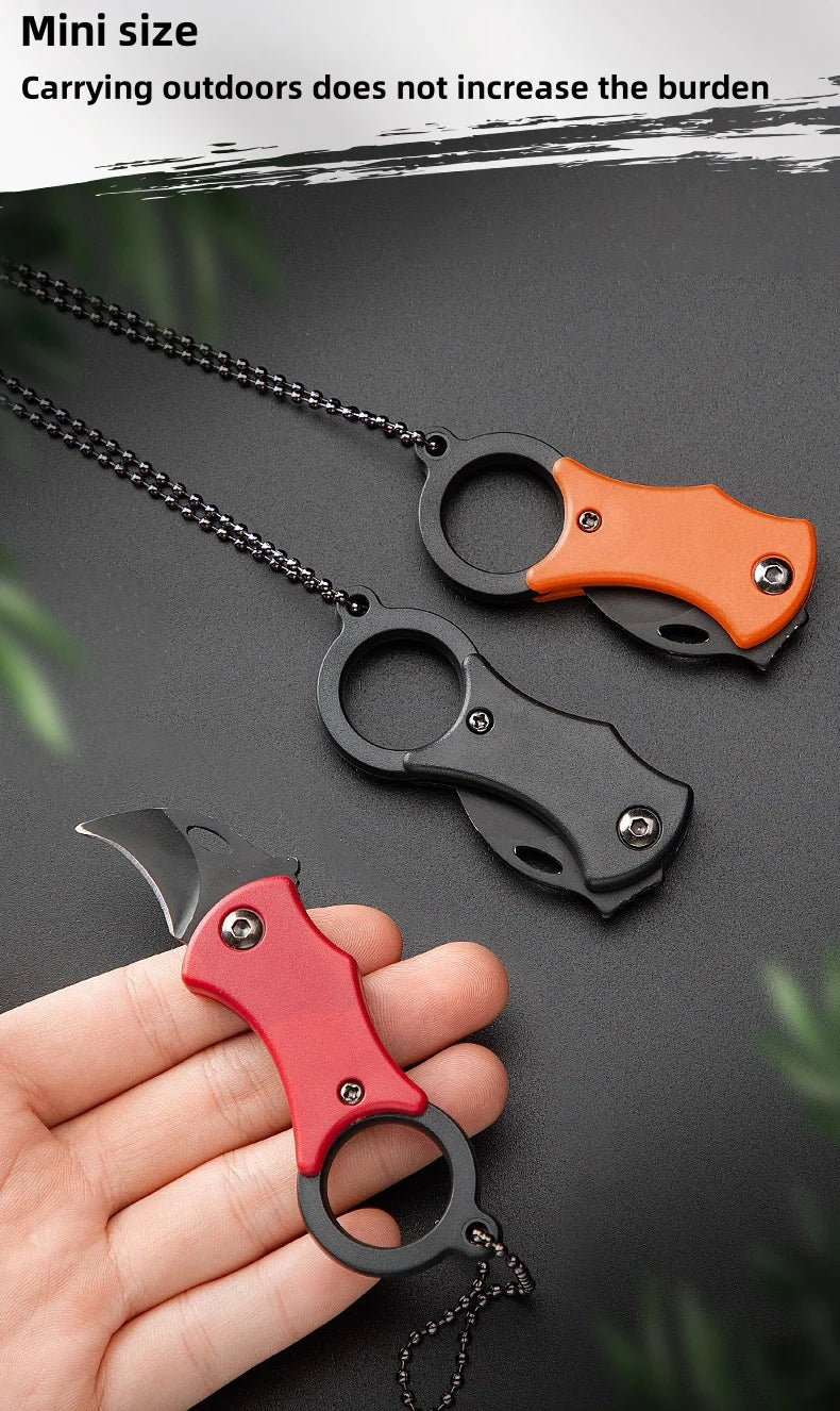 Mini Folding Knife Portable Pocket Knife Camping Food Processing Food Construction Repair Outdoor Equipment Keychain Mouth