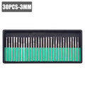 30pcs Diamond Burr Set with Case – 2.35/3mm Shank for Dremel & Rotary Tools, High Abrasive Grinding Polishing Drill Bits