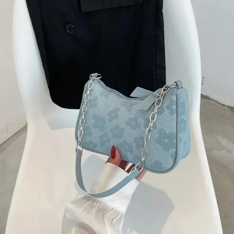 2025 New Fashion Felt Shoulder Bags for Women Small Casual Underarm Bag Female Hand Crossbody Bags for Women Purses and Handbags