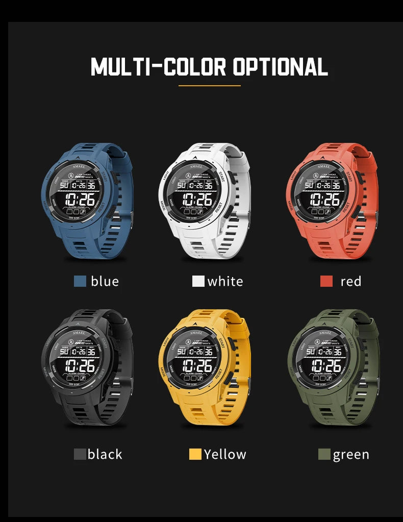 New SMAEL 8105 Watches Camo Strap Military Sport Watch for Men Clock Fashion Digital Wristwatch Waterproof Shockproof Watches
