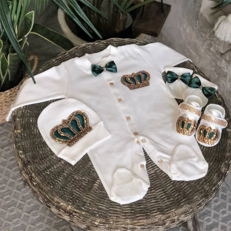 5pcs Newborn Baby Nursery Kids Outfit Clothing Cotton Infant Care Wrapped Baby Products Pants Mittens Receiving Blanket