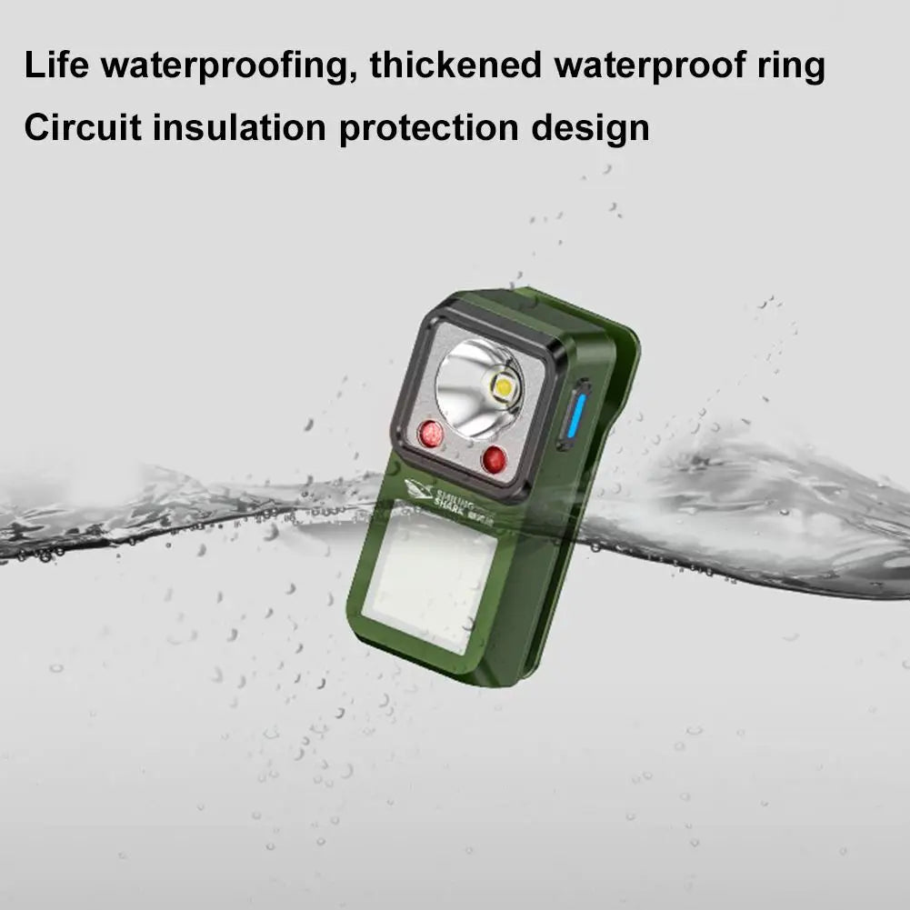 LED Magnetic Clamp Flashlight Outdoors Ultra-long-lasting Lighting Work Emergenc Lamp Clip-on Rechargeable Camping Hiking Light