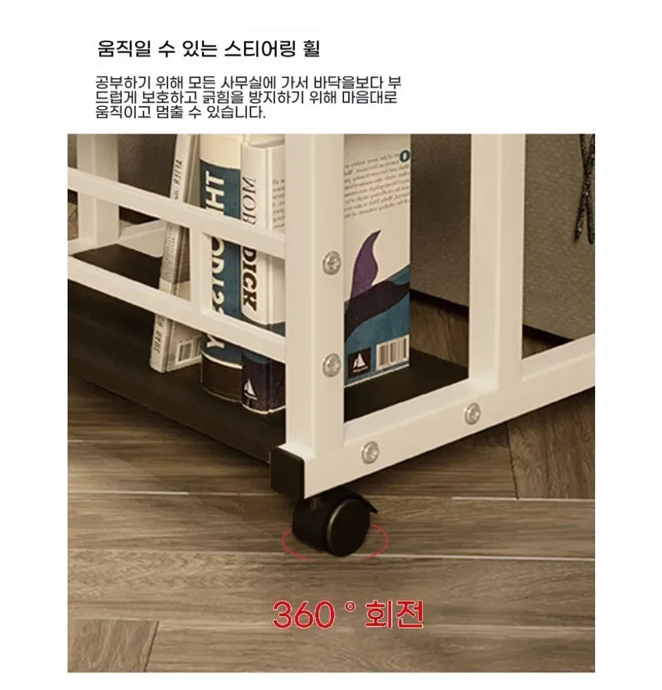 Simple Adjustable Laptop Desk with Wheels Movable Bedside Computer Table Lift Computer Desk Bedroom Office Portable Study Table