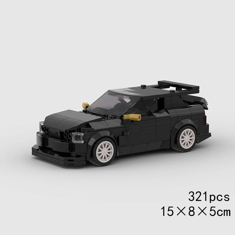 MOC Car Speed RX7 AE86 Chiron R8 Creative Racing Vehicle Model Building Block Super Race brick City Rally Sport Toy Technical