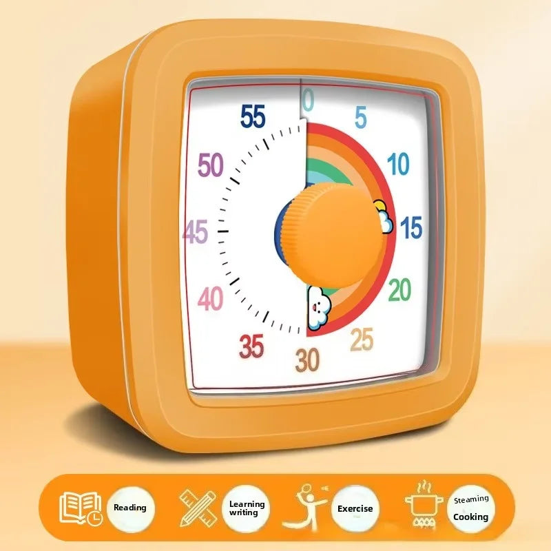 Kids Children Reminder Time Management Tool Visual Timer Night Light Ultra Silent Alarm Clock 60 Minutes Countdown Timer Digital