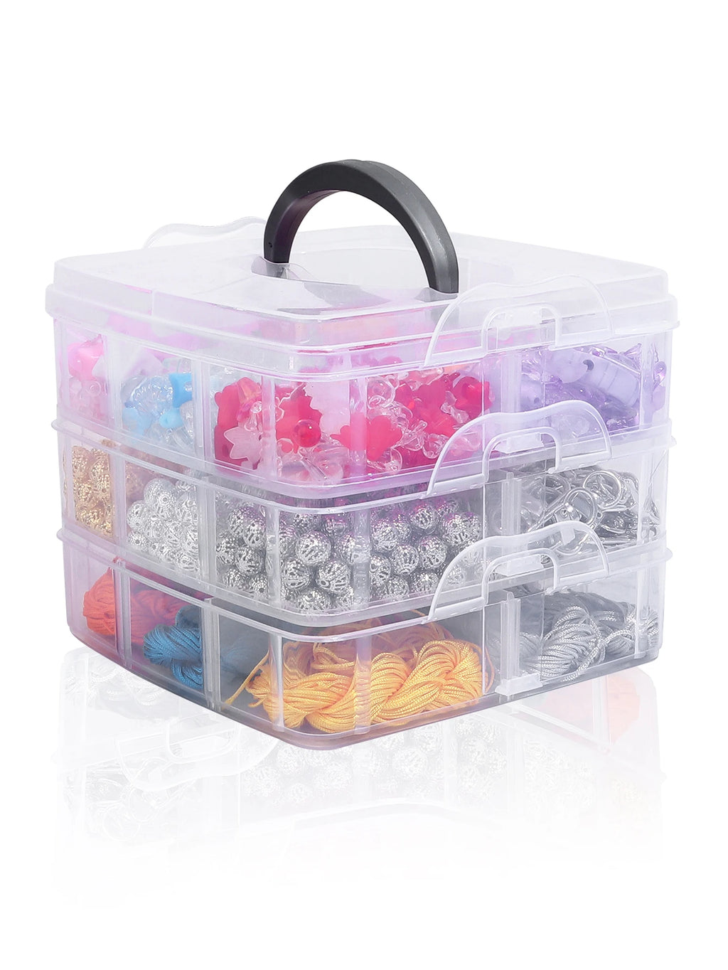 1pcs Transparent Plastic Storage Box Multifunctional Jewelry Box For Jewelry Organizer Storage Small Item Supplies Container Box