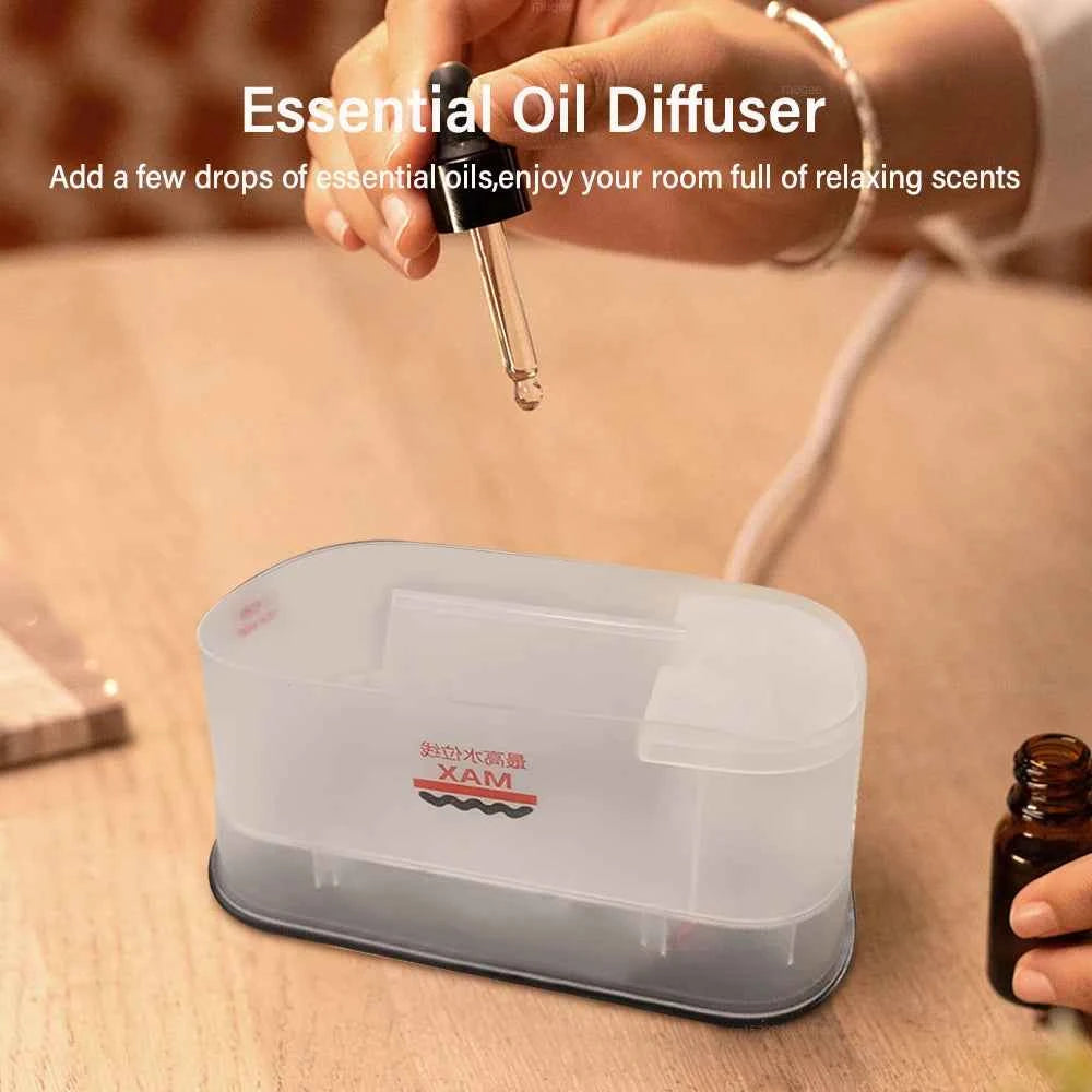 Aroma Humidifier Mini Air Humidifier Flame Essential Oils Diffuser for Home Room Ultrasonic Fragrance Diffuser with Night Light