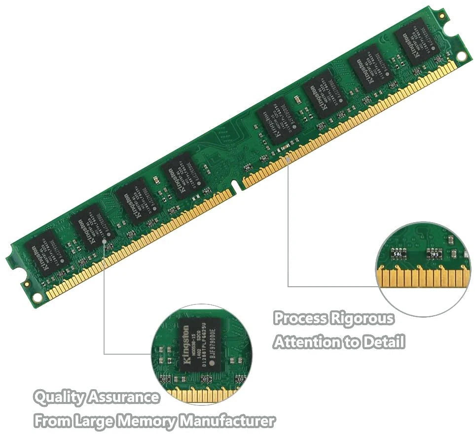 Kingston Memoria Ram DDR2 2GB 4GB(2X2GB) Kit DIMM Memory RAM Computer Desktop 667MHz 800Mhz PC2-5300 6400 ddr2 ram Memory