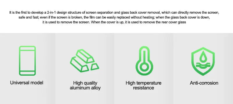 RELIFE RL-601SL Plus 2 in 1 Universal Mobile Phone Heating Free Screen Removal Separation Removal Mobile Phone Back Cover Clamp