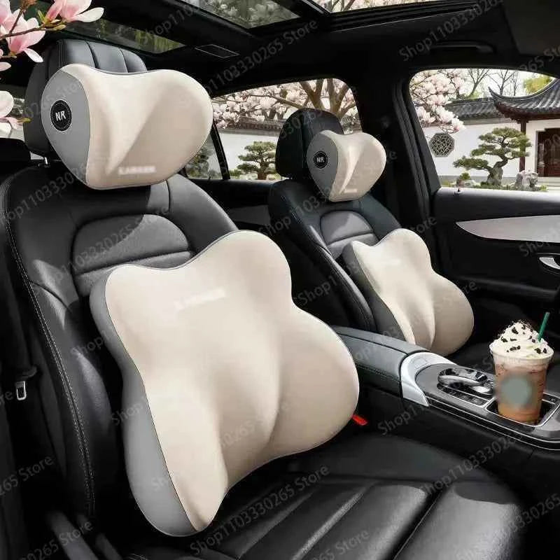 Car Headrest Neck Pillow, Car Waist Support, Memory Cotton, Four Seasons Universal Car Pillow car accessories