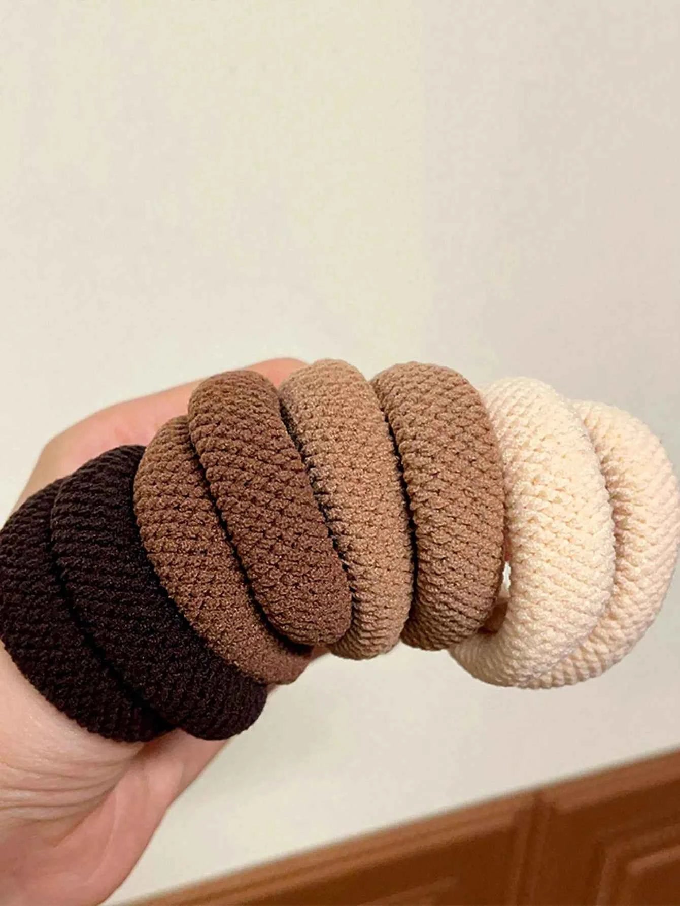 2026 5/10 Mix Color High Elasticity Thickened Versatile Simple Scrunchies, Hair-Friendly (Random Color) Hair Ties Hair Rope