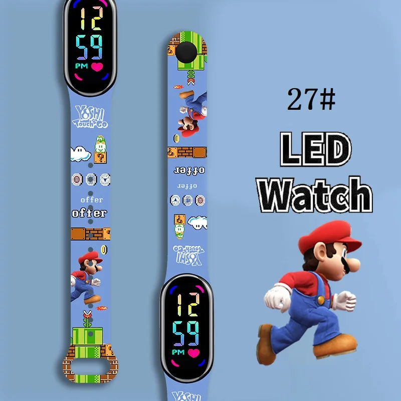 Kids LED Watch Touch Control Digital Watch Silicone Strap Waterproof Sport Wristwatch for Boys Girls Children Birthday Gift