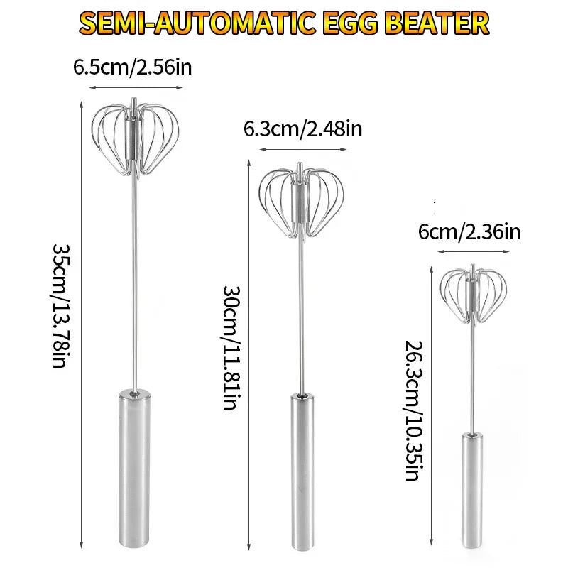 Semi Automatic Egg Beater, Rotating Cream Mixer, Household Manual Egg Beater, Baking Tool, Kitchen Tools