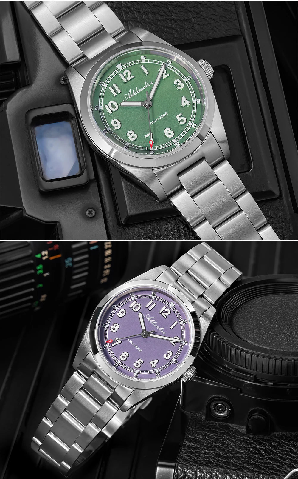 ADDIESDIVE Top Brand Mens Quartz Watch Sapphire Crystal  BGW9 Luminous Waterproof 100m Waterproof Vintage Watches NEW Ultra-thin