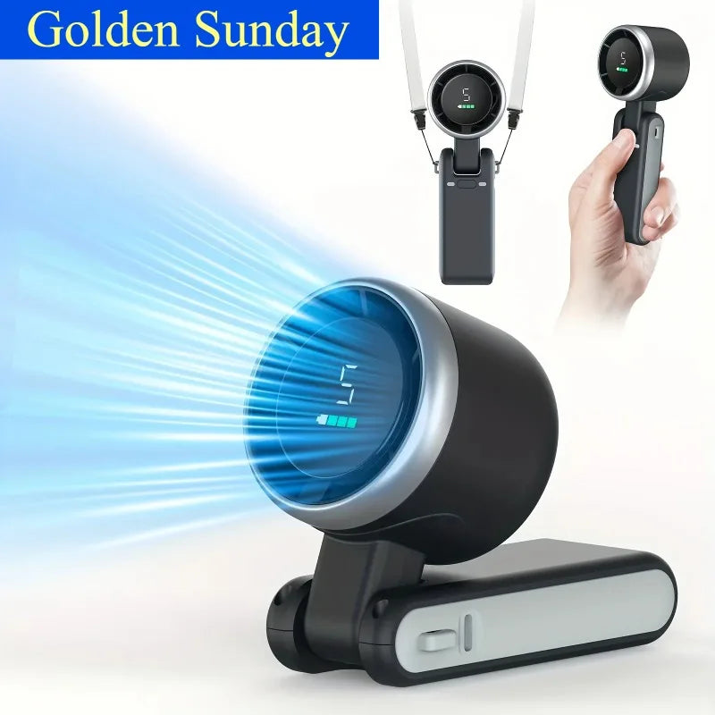 3-in-1 Fan, 5-speed, 3600mAh Rechargeable Lithium Battery, USB Charging, Travel Mini Fan