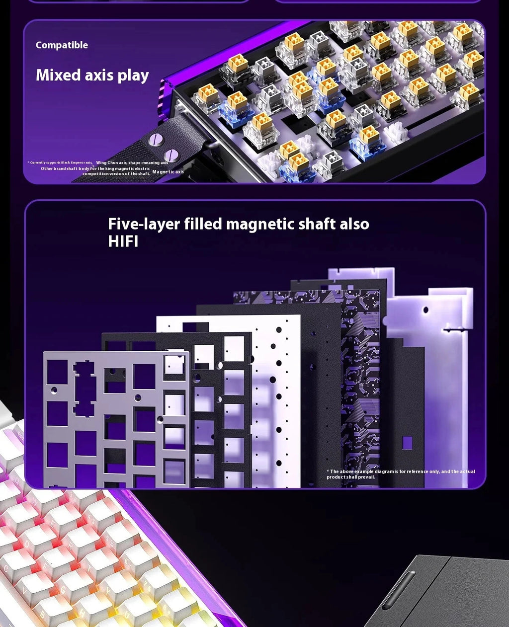 AULA HERO68 HE Magnetic Switch Wired Gaming Keyboard Rapid Trigger 8K Return Esports Gamer Keyboard RGB Wired Gaming Keyboard