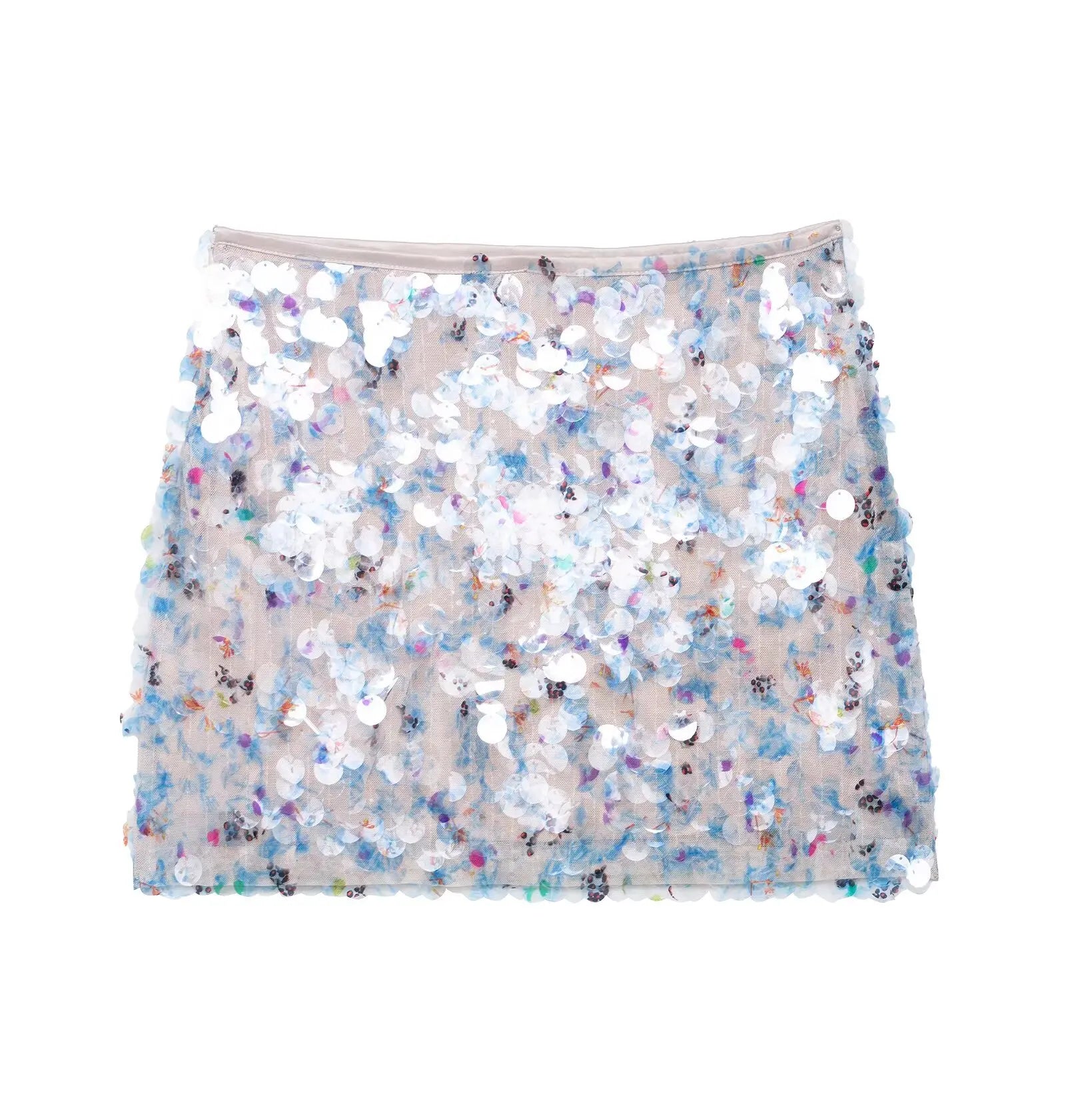 Sexy Woman Sequins Skirt High Waist Versatile Slim Mini Slim Skirts Zipper 2025 Summer Beach Style Women's New Skirt Y2K