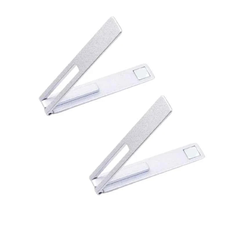 Magnetic Ultra Thin Foldable Mobile Phone Holder Bracket Metal Alloy Desktop Cell Phone Stands Universal Phone Support Kickstand