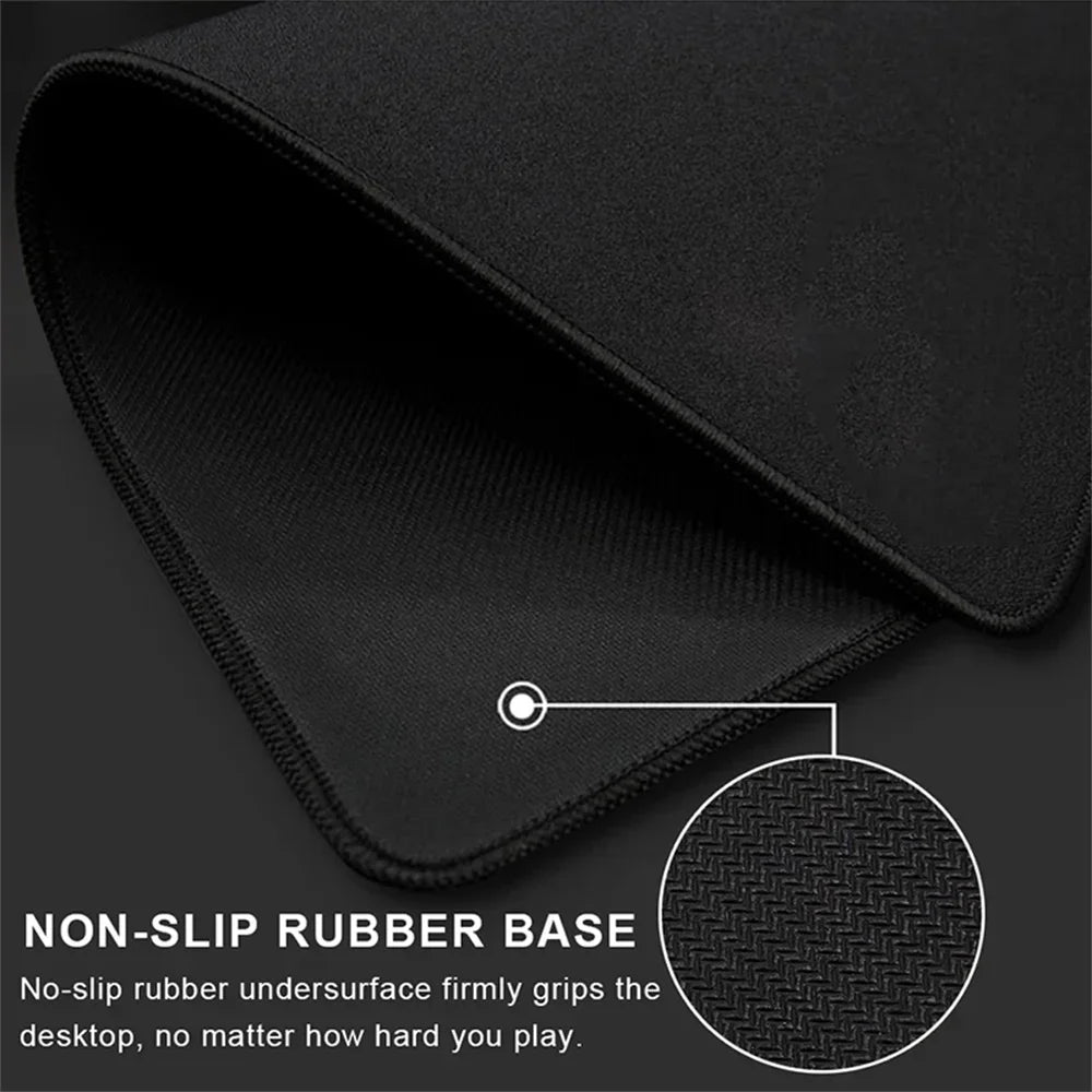 Pure Black Mousepad Large Gaming Solid Color Mouse Pad Natural Rubber Waterproof Keyboard Big Mouse Mat Anti-slip Keyboard Mat