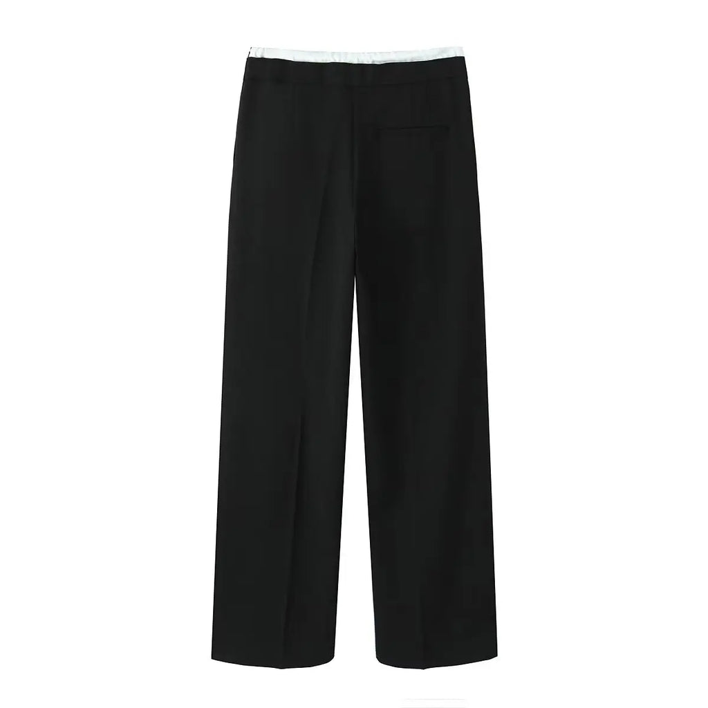 MUJER 2025 Wide Leg Pants for Women High Waist Baggy Pants Woman Summer Pleated Loose Pants Women Streetwear Tied Woman Trousers
