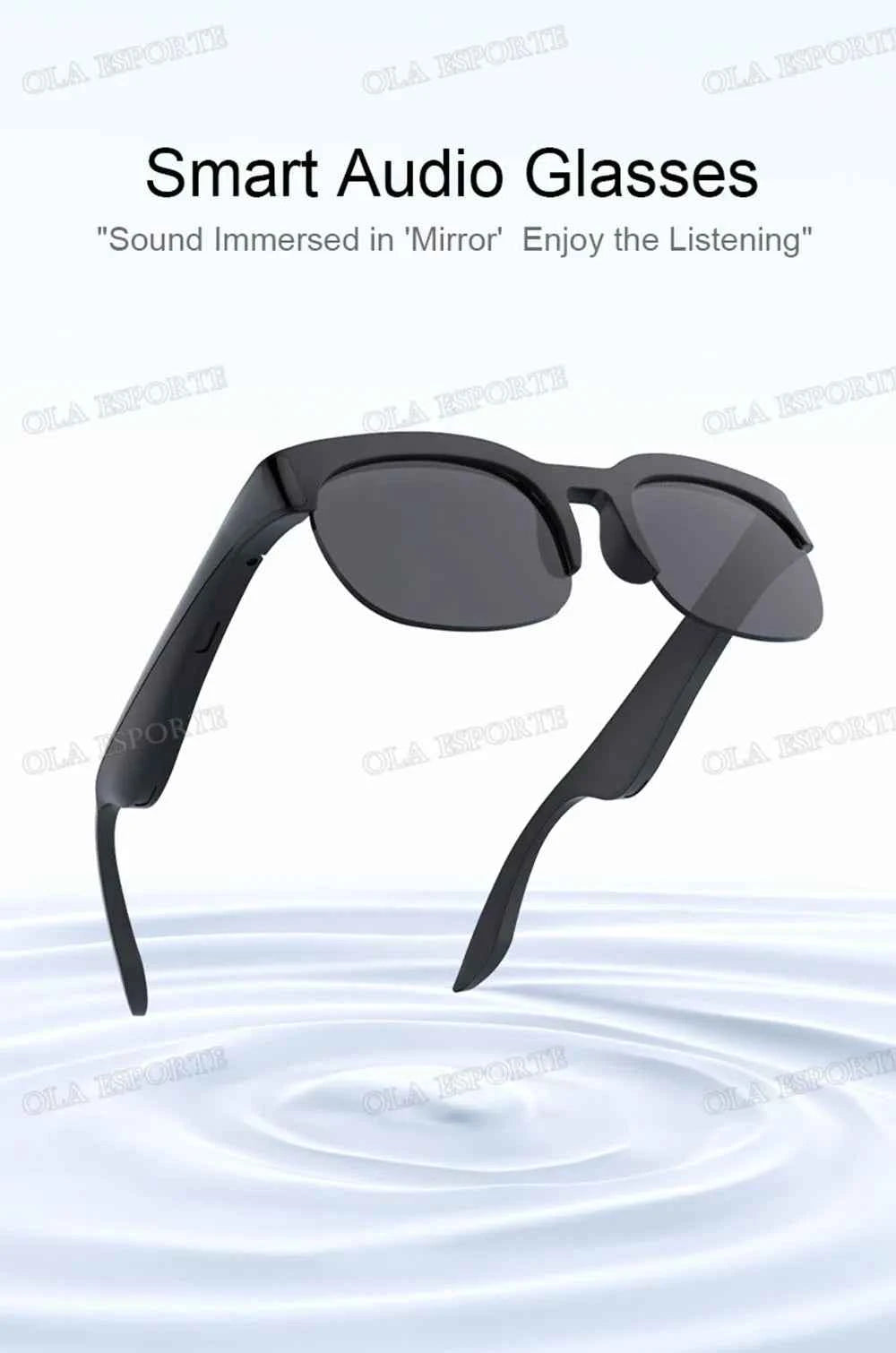 New Camera Control Smart Glasses 2025 Music Sunglasses Headphones Wireless Bluetooth Call Headset HIFI Audio glasses For Android