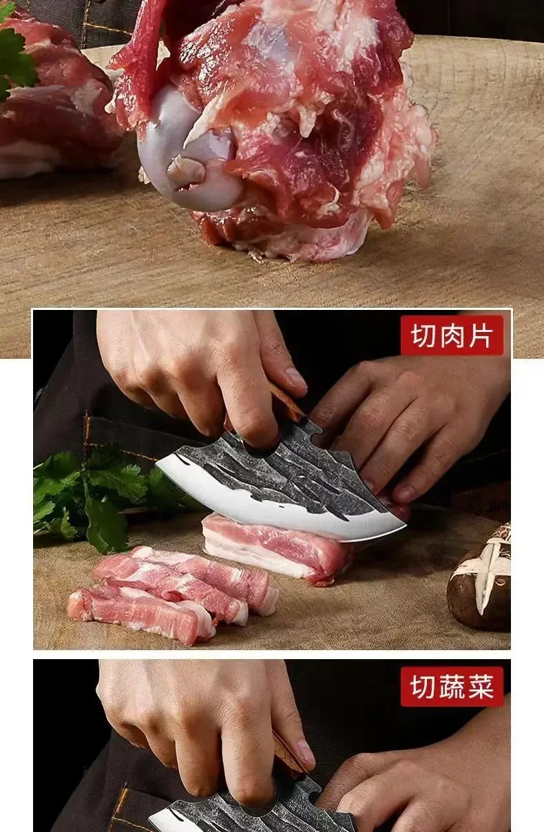 2025new  Pick Bones Dedicated Knife Hand-Forged Meat Cutting Knife Slaughter Professional Meat Selling Knife Chef Cooking Knife