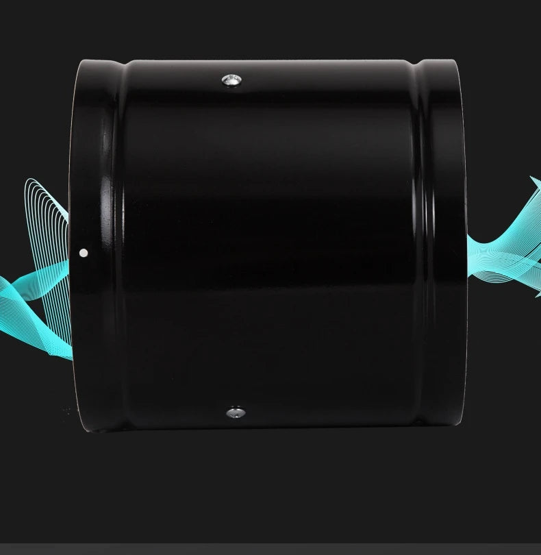 HOMEFISH 4'' 6'' 8'' Metal Pipe Exhaust Fan Mini Extractor Duct Fan For Bathroom Toilet Wall Ventilation
