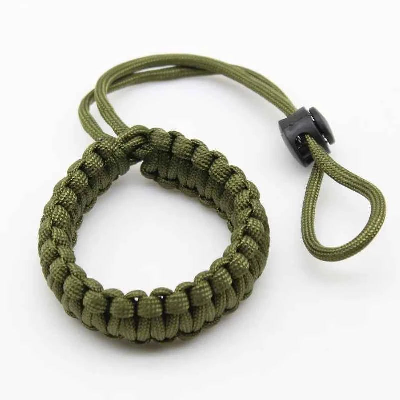 Outdoor Survival Bracelet & Camera Wrist Strap - Paracord Braided Cord Pendant, Universal Wrist-Mounted Braided Paracord