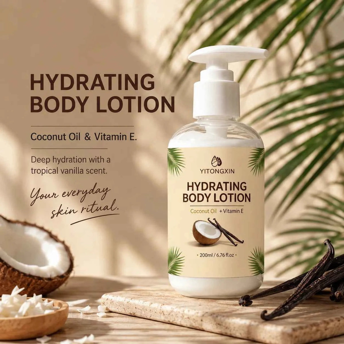 Coconut Body Cream 200 ml – Moisturizing Daily Care