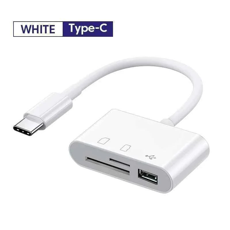 OTG Adapter Type C Plug TF/SD Card Reader For Xiaomi Oneplus iPhone OPPO POCO Cell phone Accessories 3 in 1 USB C to A Connector