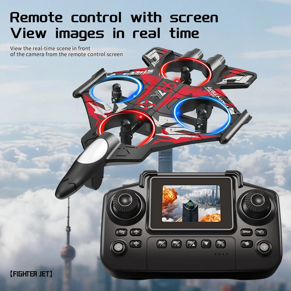 YL86 RC Plane Helicopter Three speed switching Aircraft Rolling at 360 °Fighter Hover at fixed height RC Drone Toys