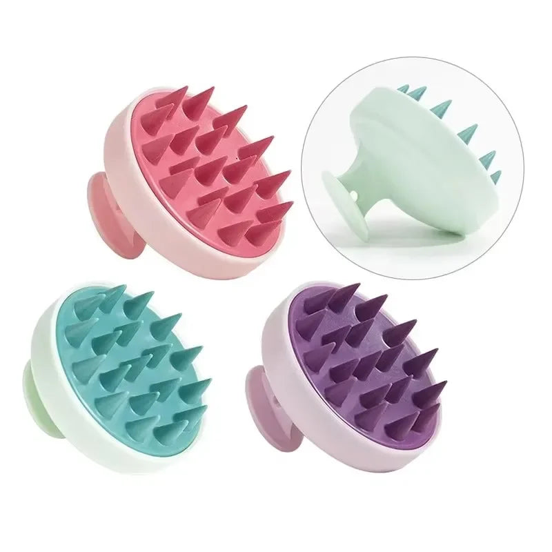Soft Silicone Scalp Massage Brush  Hair Washing Comb Shower Bath Body Massage Brush Anti-slip Hair Care Cleaning Tool