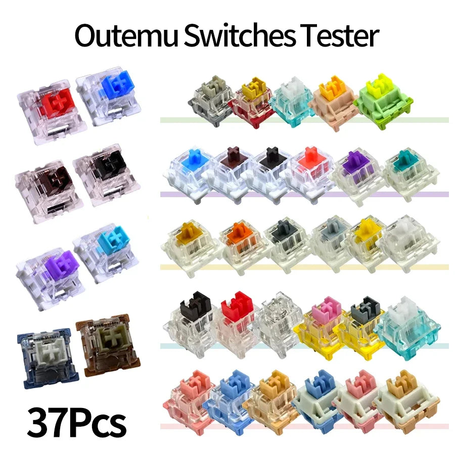 Outemu Switch for Mechanical Keyboard Black Blue Brown Red 3Pin Dustproof Linear Tactile Clicky Silent Compatible with MX Switch