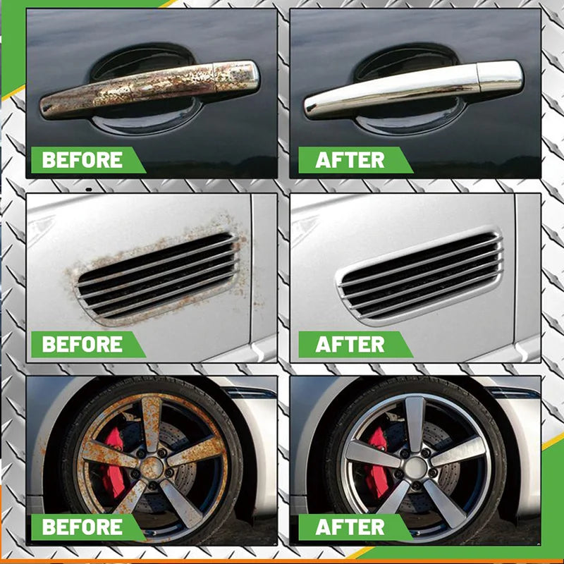 Multi-Purpose Rust Remover Spray | Strong Elimination of Rust & Iron Buildup, Ideal for Chrome Paint & Automotive Maintenance