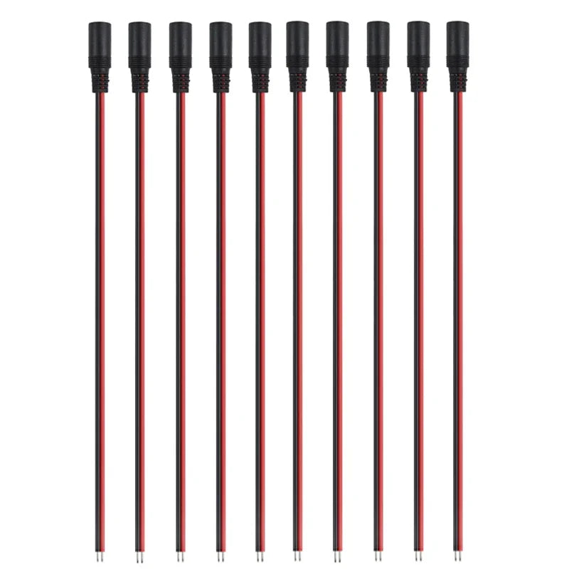 18 AWG 5A Male Female Power Cable DC Connector 30cm 2pin 5-24V Power Adapter Wire 5.5x2.1mm Plug for TV Camera LED Strip Lights