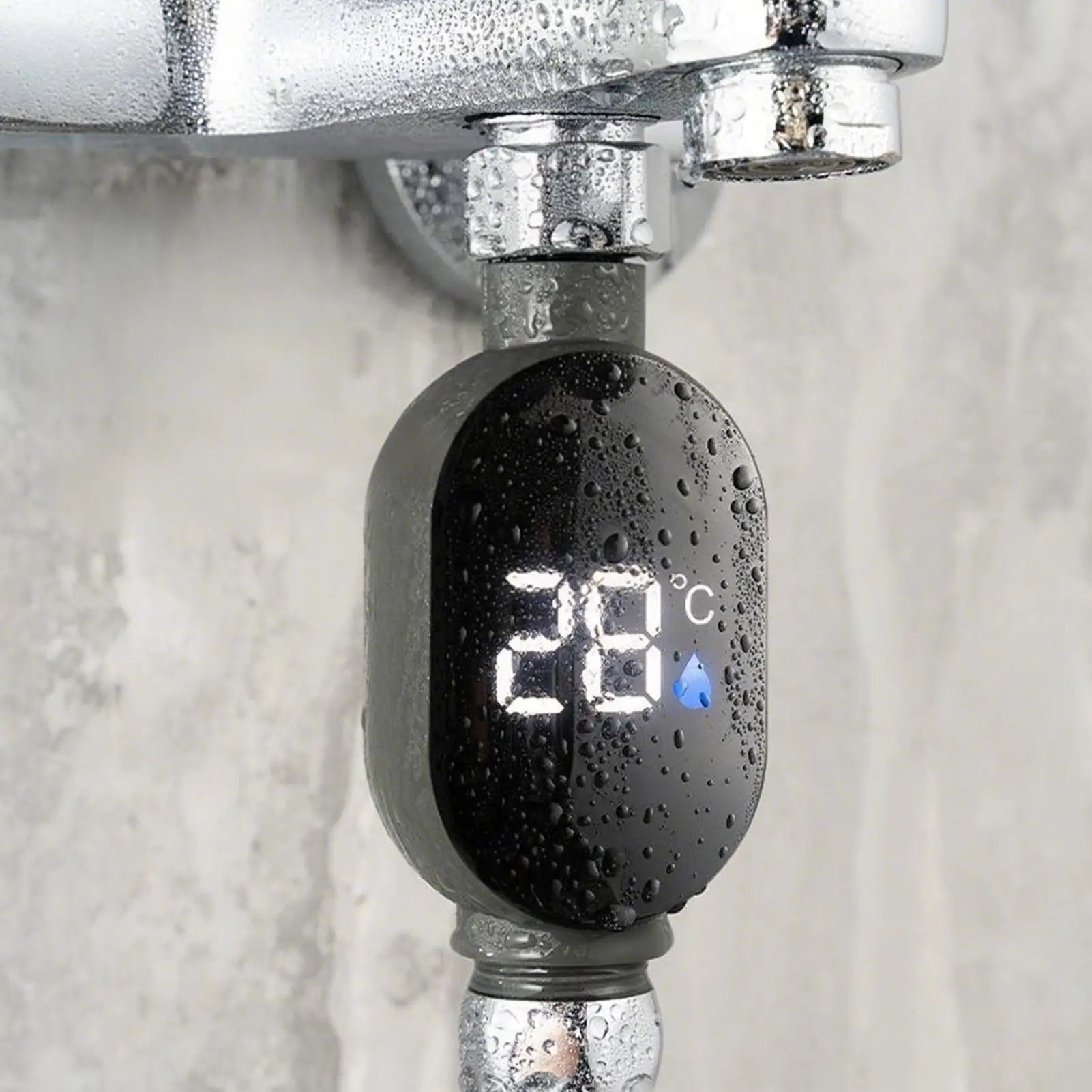 LED Digital Shower Temperature Gauge Waterproof Smart Monitor for Baby Bath Bathroom Accurate Safe Auto-shutoff Durable