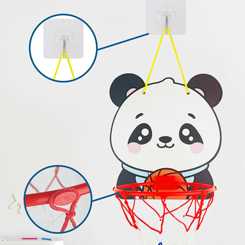 Kids Adjustable Basketball Stands Cartoon Animals Shape Shooting Basket Indoor Outdoor Sport Board Game Children Toys