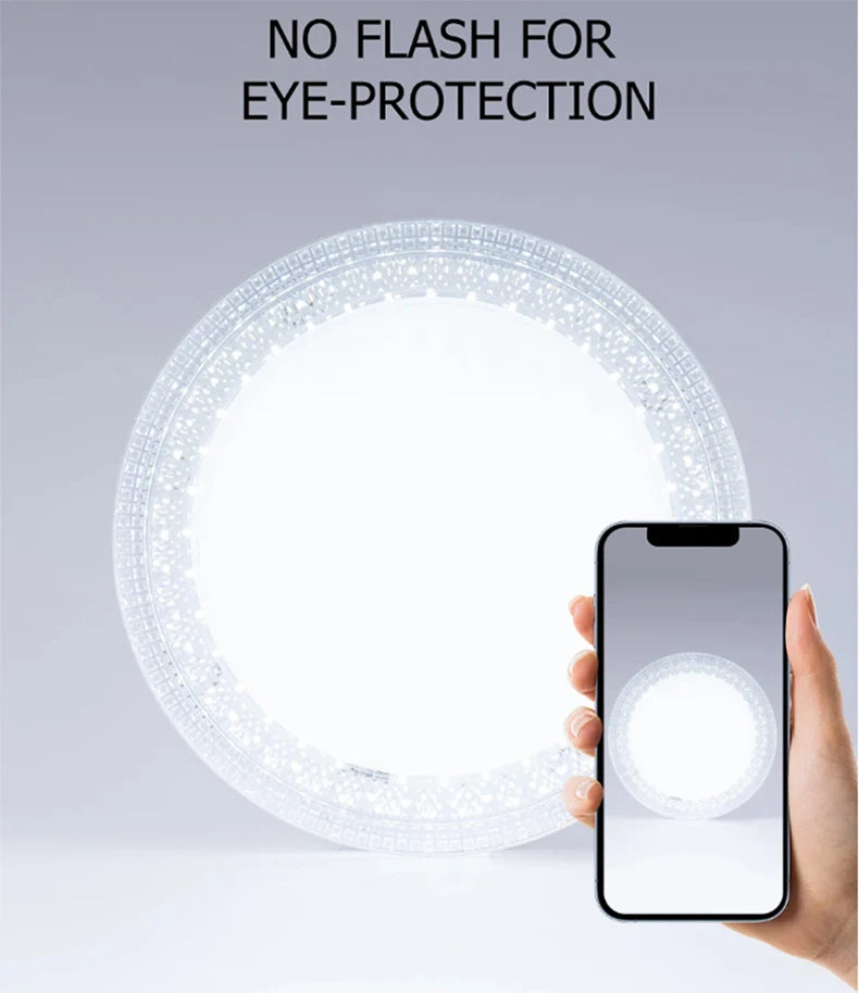 Modern Ultra Thin Crystal Ceiling light Round Ceiling Home Lamp Cool White Suitable for Balcony Kitchen Bedroom Light AC85-260V
