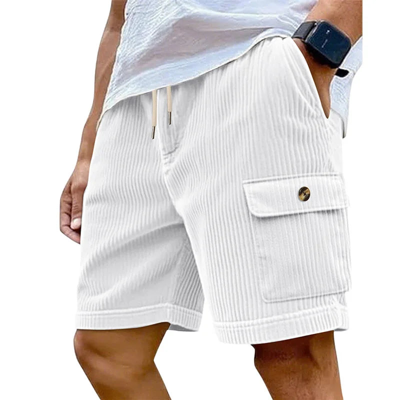 American Men's Heavy Loose Four Seasons Hip Hop Casual Sports Running Corduroy Tooling Shorts