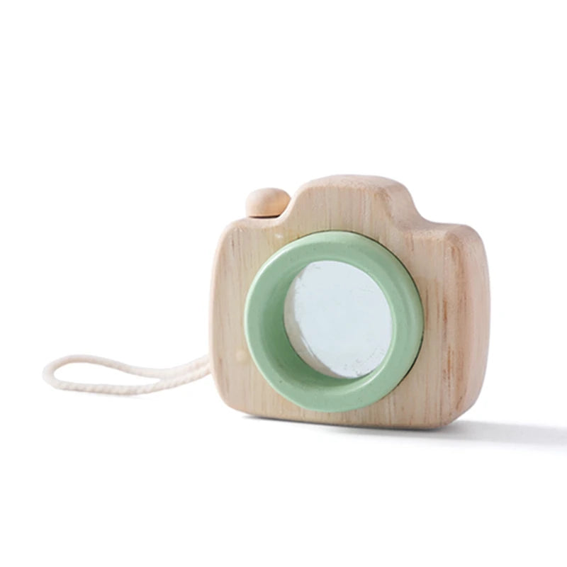 Baby Wood Colorful Camera Kaleidoscope Toys for Children Rainbow Wooden Toys for Children Kids Learning Early Educational Game