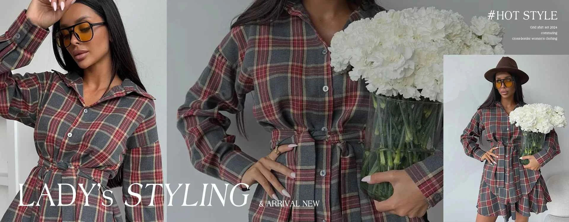 Clacive Fashion Loose Plaid Women's Shirt 2025 Vintage Lapel Long Sleeve Blouses Elegant Classic Blusas Top Female Clothing