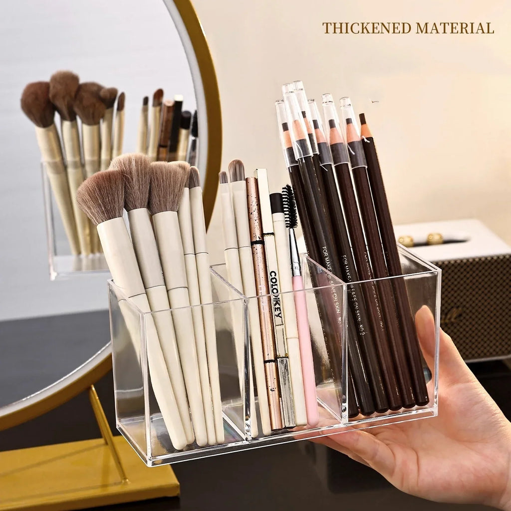 Transparent lipstick Cosmetic Makeup Acrylic Makeup Brush Tool Storage Box Case Make-up Brush Holder Table Organizer Makeup Tool