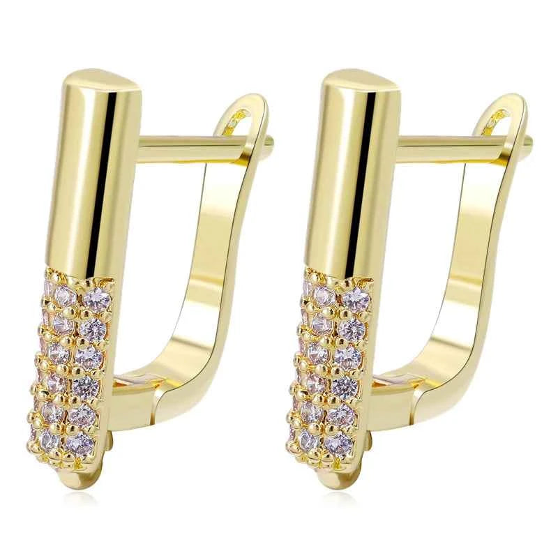 Juya Handmade 18K Real Gold Plated Earwire Fasteners Earring Hooks Accessories For DIY Women's Anti-Allergy Earrings Making