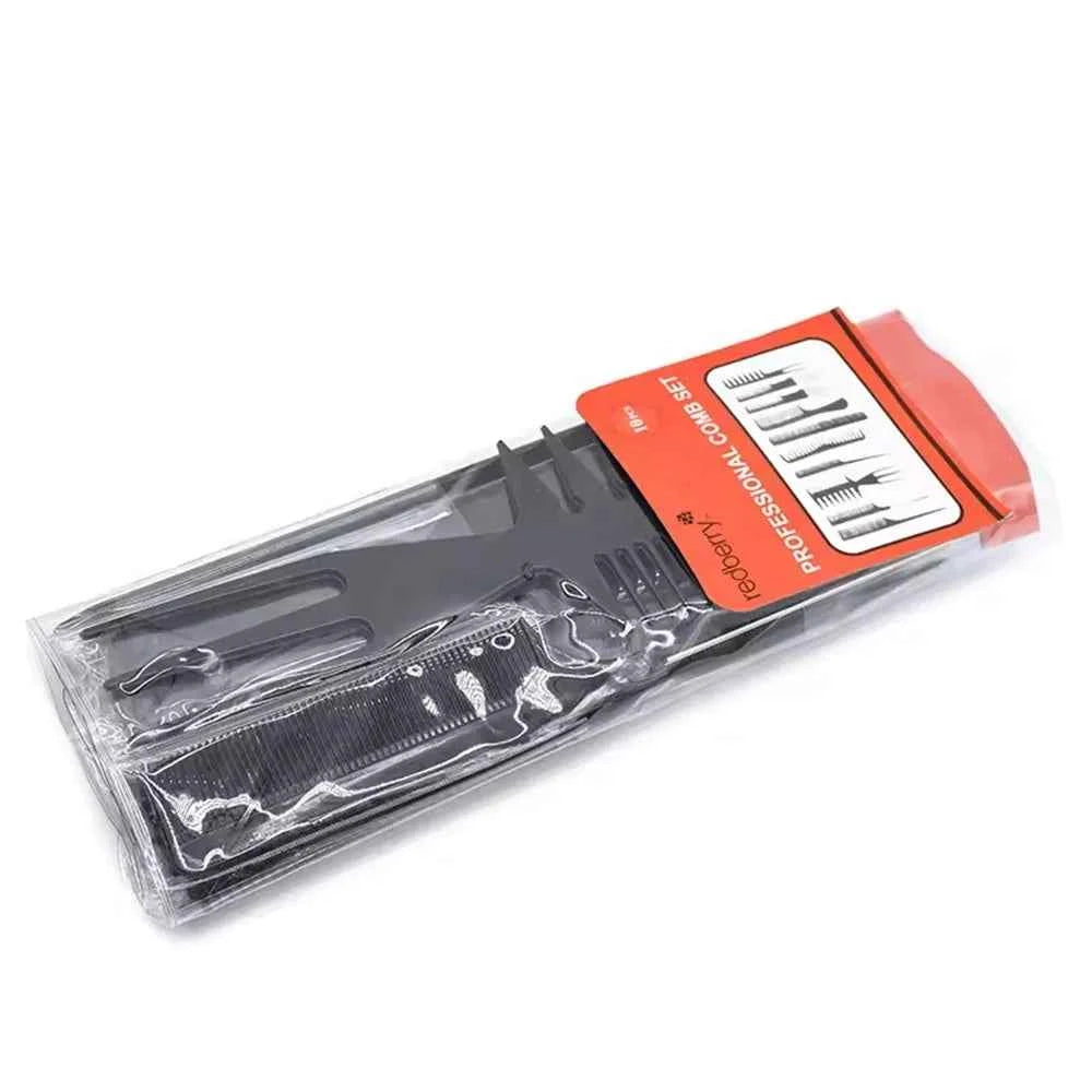10PCS Professional Comb Multifunctional Comb Anti-static Hair Care and Hairdressing Tool Set Styling Salon Tool Accessories