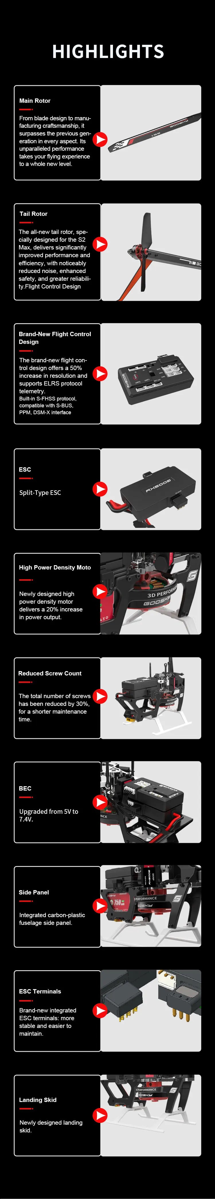In Stock GOOSKY S2 Max LEGEND 6CH 3D Helicopter