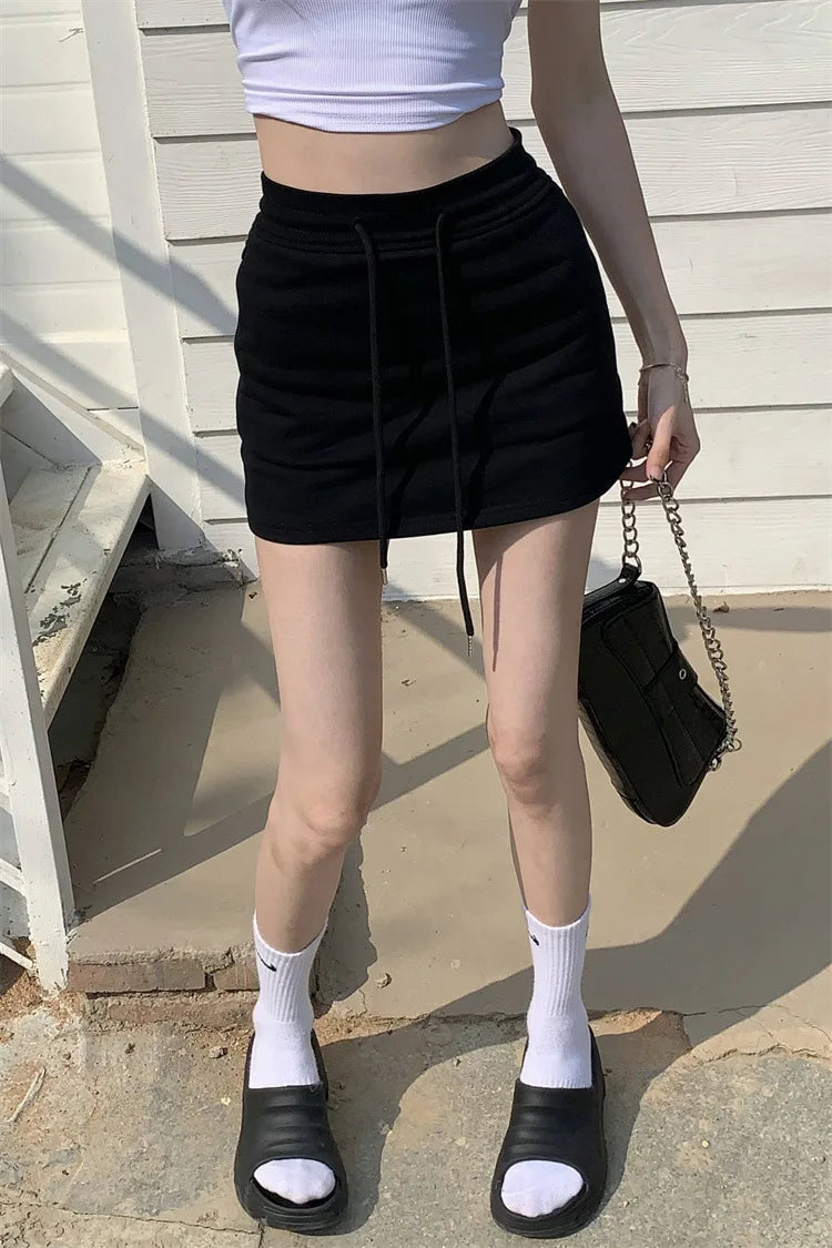 Pure Desire High Waist Slimming A Line Bodycon Short Skirt Summer New Half Skirt