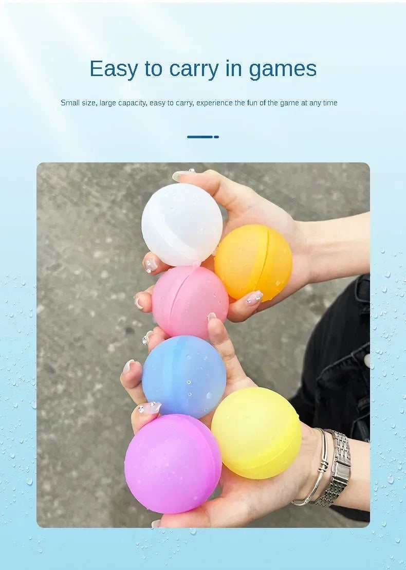 Reusable Water Balloons Toys Quick Fill Sealing Water Bomb for Summer Games Adults Outdoor Activities Toy Gifts