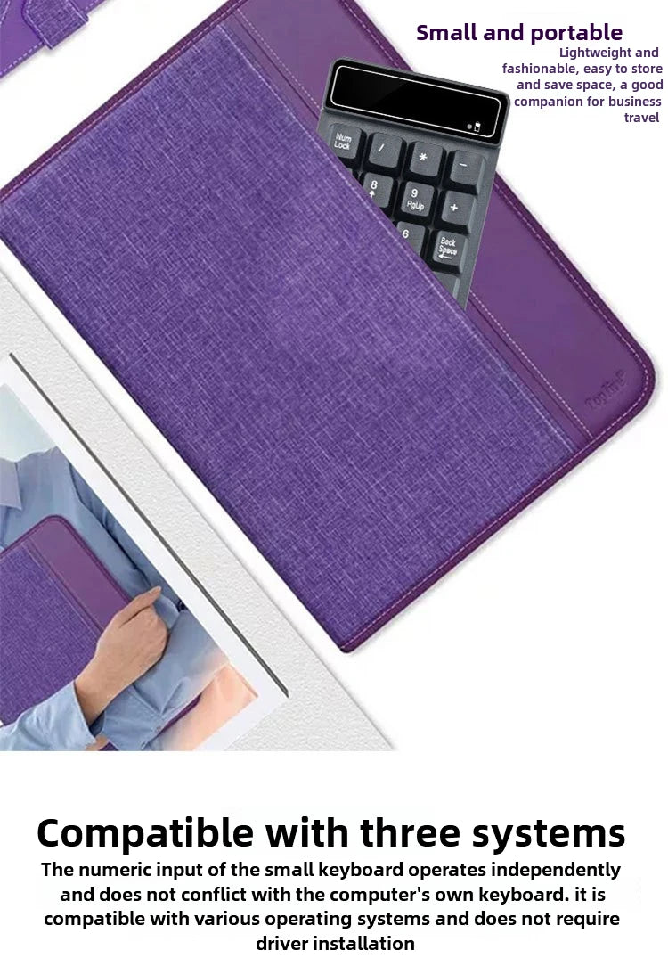 2.4GHz Wireless Wired Keyboard Bluetooth Mini USB Numeric Keypad 19 Keys Number Pad Numpad Receiver for Accounting Laptop PC