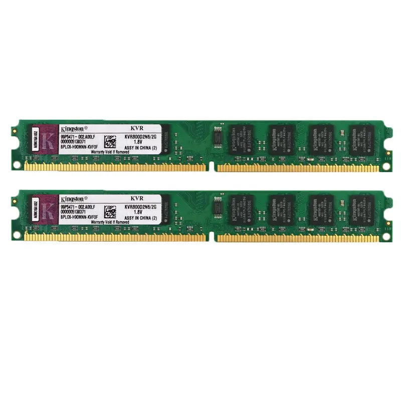 Kingston Memoria Ram DDR2 2GB 4GB(2X2GB) Kit DIMM Memory RAM Computer Desktop 667MHz 800Mhz PC2-5300 6400 ddr2 ram Memory