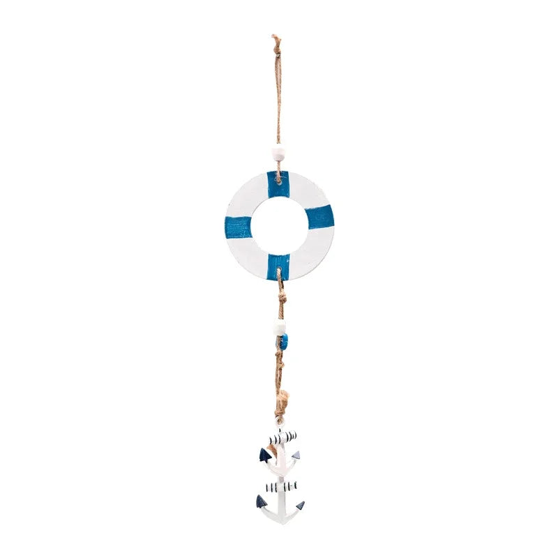 Mediterranean Style Decorative Pendant Home Background Wall Mounted Lighthouse Sailboat Wooden Crafts